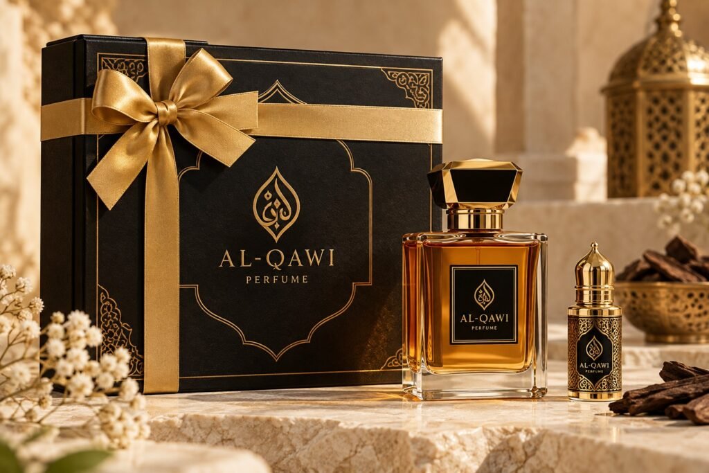 Al-qawi Perfume gift — illustrative demo image